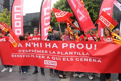 CCOO convoca aquest dimecres concentracions davant diversos bancs per protestar contra la "pressió comercial". ACN